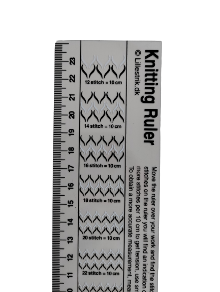 Knitting Ruler - English